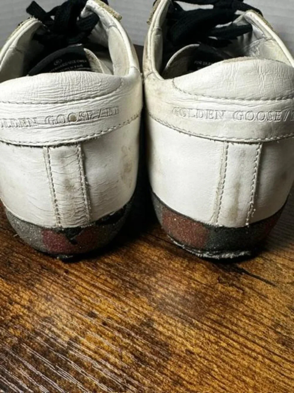 *Golden Goose SuperStar Glitter Sole Distressed/Lived In Leather 39 Italy
